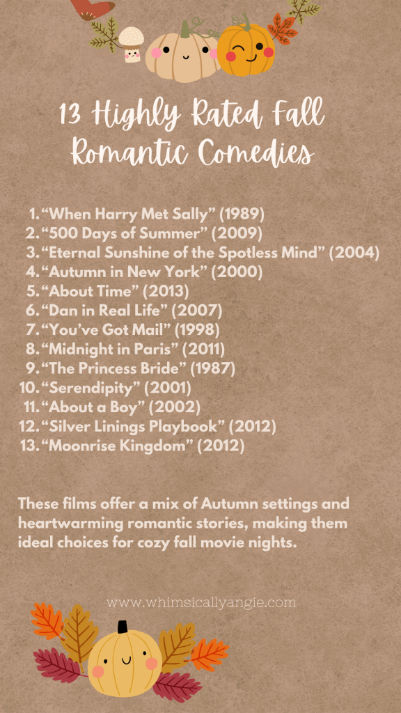 13 Highly Rated Fall Romantic Comedies List 